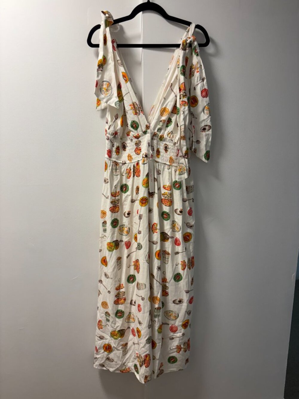 Anthropologie XL Lisa Says Gah Monroe Linen Blend Dress in Caviar Dreams NWT - Picture 2 of 8